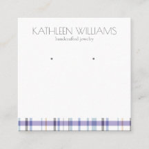 Moderne Karierte Earring Display Card