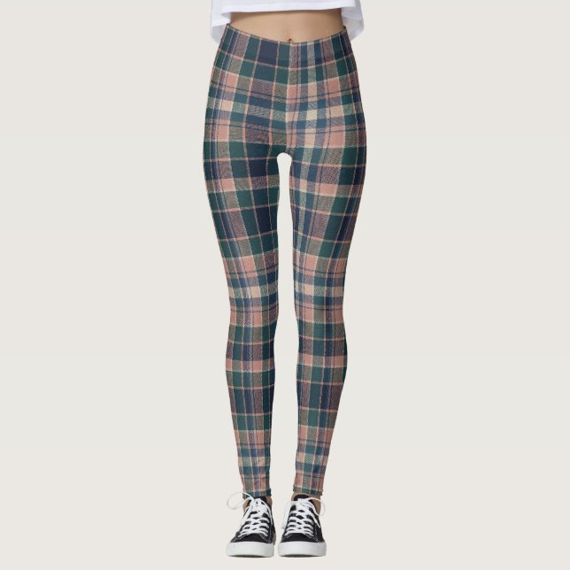 Moderne Karierte Harmonie Leggings (Vorderseite)