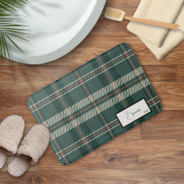 Moderne Karierte Juniper Bath Mat Badematte