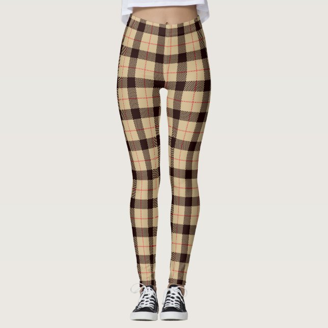 Moderne karierte Leggings (Vorderseite)