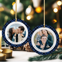 Moderne Karo-Foto-Weihnachten