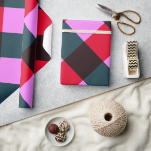Moderne Karo-Geschenkpapier Geschenkpapier
