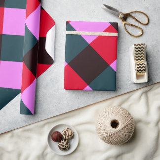 Moderne Karo-Geschenkpapier Geschenkpapier