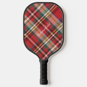 Moderne Karo-Rustikal-Personalisiert Pickleball Schläger