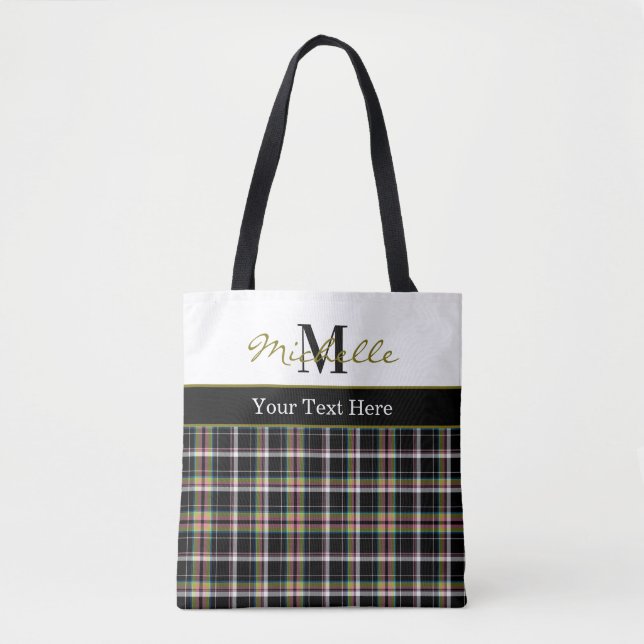 Moderne Karo-Tartan-Muster Olivgrün (Vorderseite)
