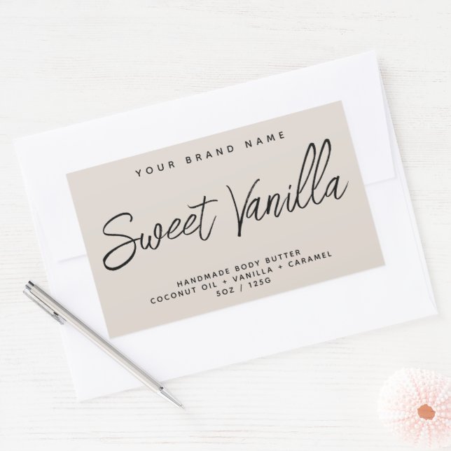 Moderne Karosseriebutter, einfach, elegant Rechteckiger Aufkleber (Umschlag)