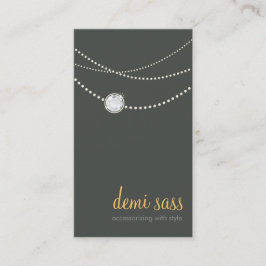 moderne Karte funky stylische Halskette grau gelb