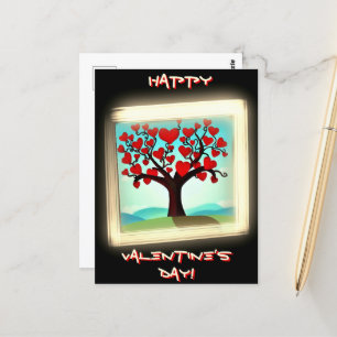 Moderne Karte - Liebe Tree - Valentinstag