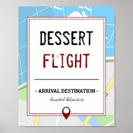 Moderne Karte | Reisen | Dessert Sign Poster