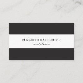Moderne Karte. Schwarzweißstreifen. Abstrakt Visitenkarte