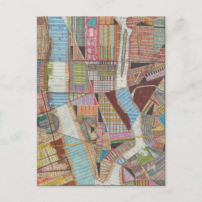 Moderne Karte von New York II (Vorderseite)