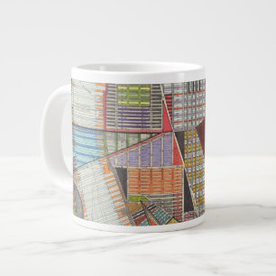 Moderne Karte von New York II Jumbo-Tasse