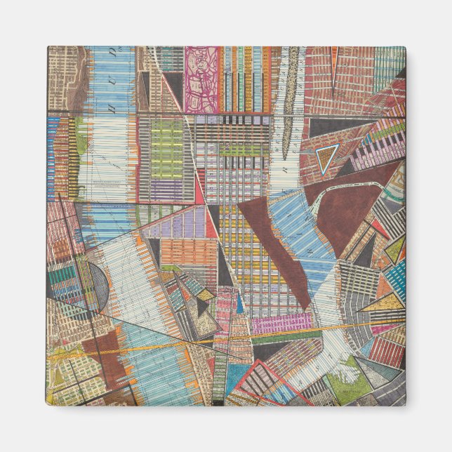 Moderne Karte von New York II Magnet (Vorne)