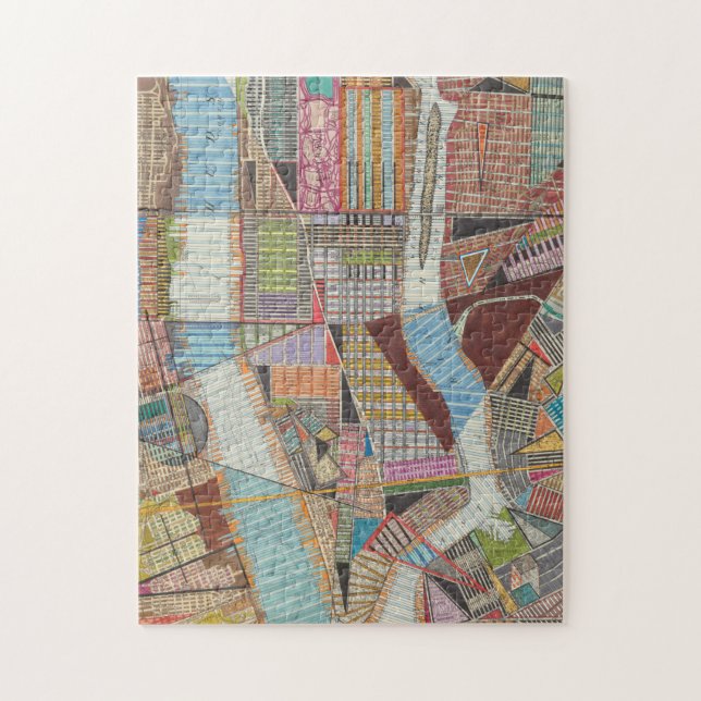 Moderne Karte von New York II Puzzle (Vertikal)