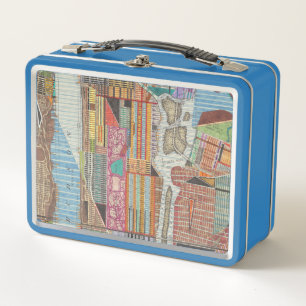 Moderne Karte von New York III Metall Lunch Box