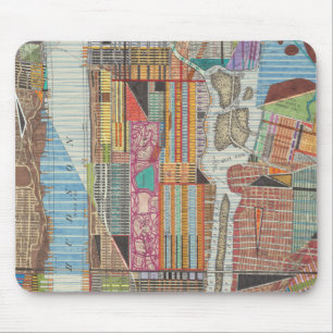Moderne Karte von New York III Mousepad