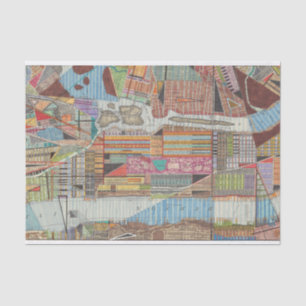 Moderne Karte von New York III Seidenpapier