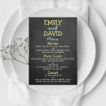 Moderne Karten für Hochzeitsmenüs<br><div class="desc">Moderne Chalkboard Typografy Wedding Menu Cards. Fügen Sie diesem Design Ihre benutzerdefinierte Formulierung hinzu, indem Sie die "Diese Vorlage bearbeiten"-Felder auf der rechten Seite des Elements verwenden, oder klicken Sie auf die blaue Schaltfläche "Anpassen", um den Text anzuordnen, die Schriftart und Farben zu ändern und um diesem Design zusätzliche Informationen...</div>