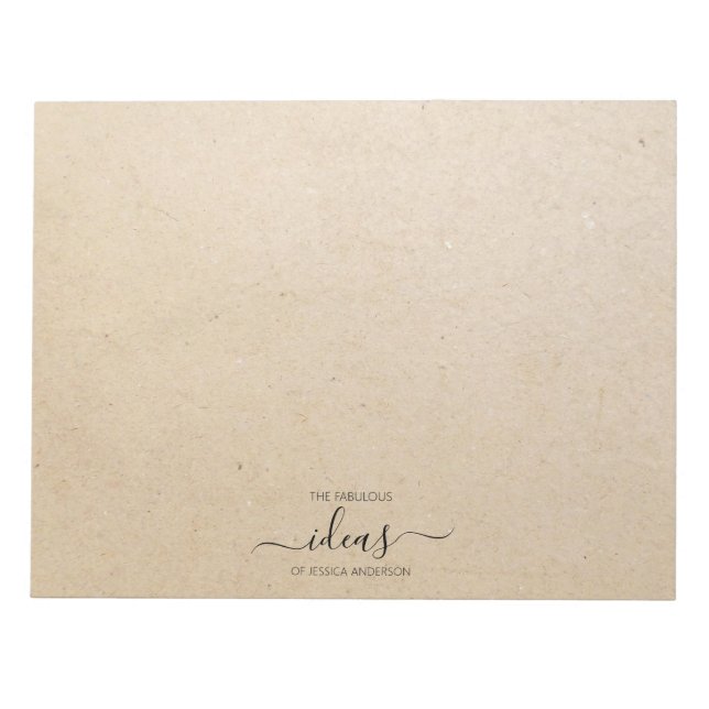 Moderne Kartonideen nennen Papiertüte Notizblock (Vorderseite)