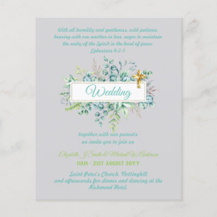 Moderne katholische Hochzeitseinladungen Botanisch