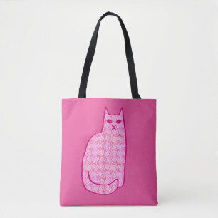 Moderne Katze, Fuchsia und hellrosa aus dem Mittel