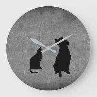 Moderne Katze & Hund Silhouetten Haustiere auf Kal