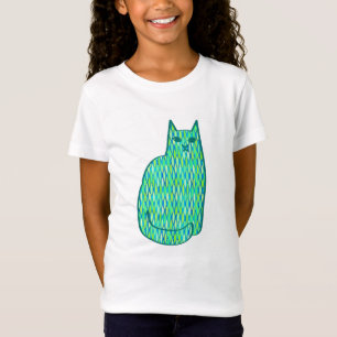 Moderne Katze, Minze und Limette T-Shirt