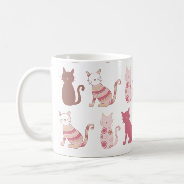 moderne Katzen-Tasse Tasse (Links)