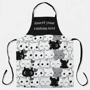 Moderne Kawaii-Lustige-Katzen-Muster-Schürze Schürze