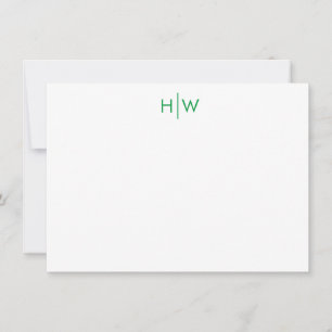 Moderne Kelly Green Flat Note Card Mitteilungskarte