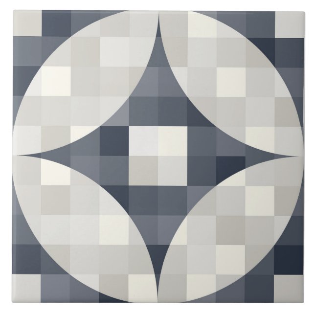 Moderne Keramik Grau & Beige Tile Fliese (Vorderseite)