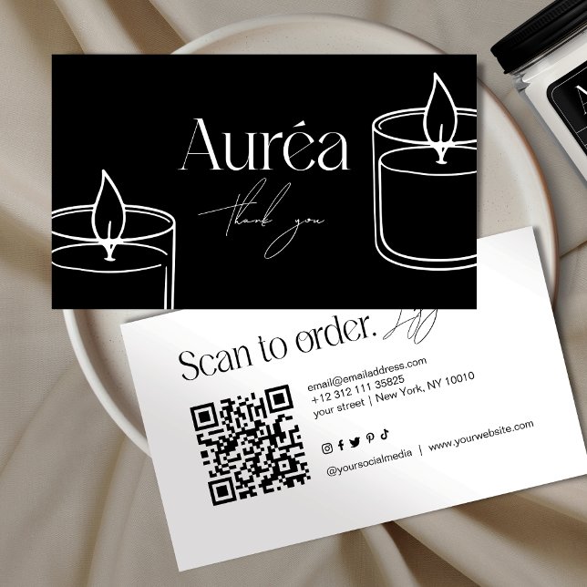 Moderne Kerze QR-Code Visitenkarte (Von Creator hochgeladen)