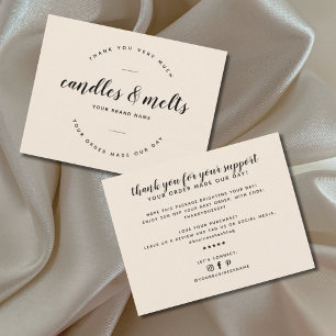 Moderne Kerzen und schmelzen kleine Unternehmen Dankeskarte