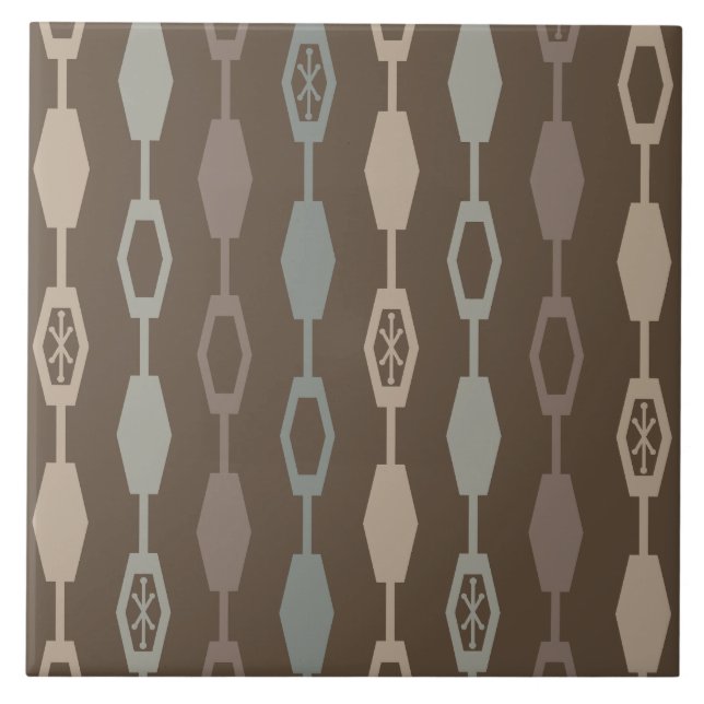 Moderne Ketten aus der Mitte des Jahrhunderts Fliese (Vorderseite)