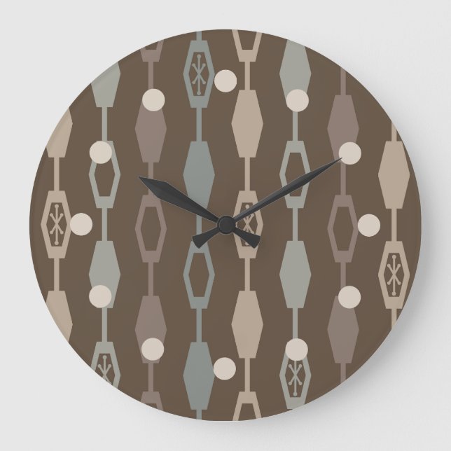 Moderne Ketten aus der Mitte des Jahrhunderts Große Wanduhr (Vorderseite)