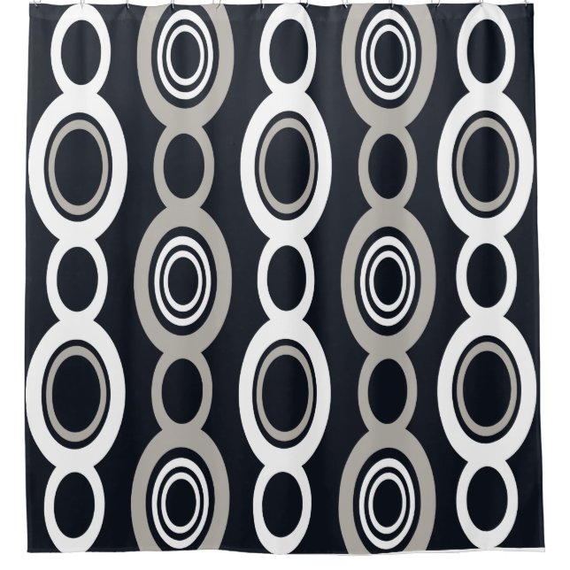 Moderne Kettenglieder aus dem Mittelalter Weiß Gra Duschvorhang (Vorderseite)