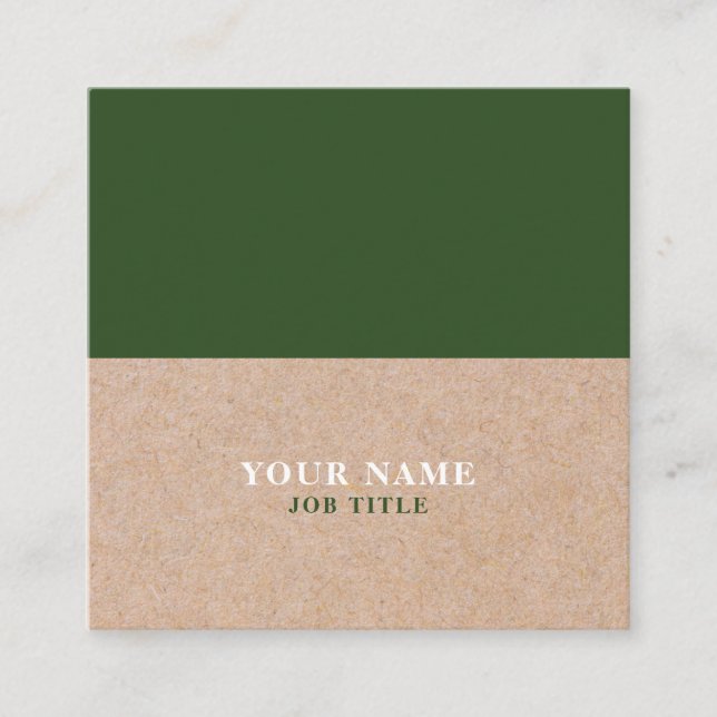 Moderne Kiefer DRUCKquadratische Visitenkarte (Vorderseite)