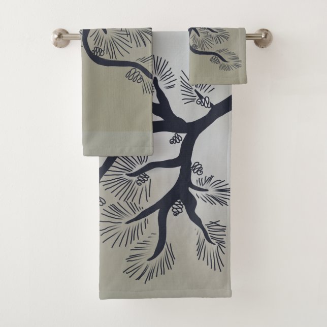 Moderne Kiefern- und Kiefernzapfen Badhandtuch Set (Insitu)