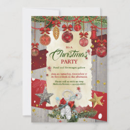 Moderne Kiefernkonen und Baumdekoration Einladung