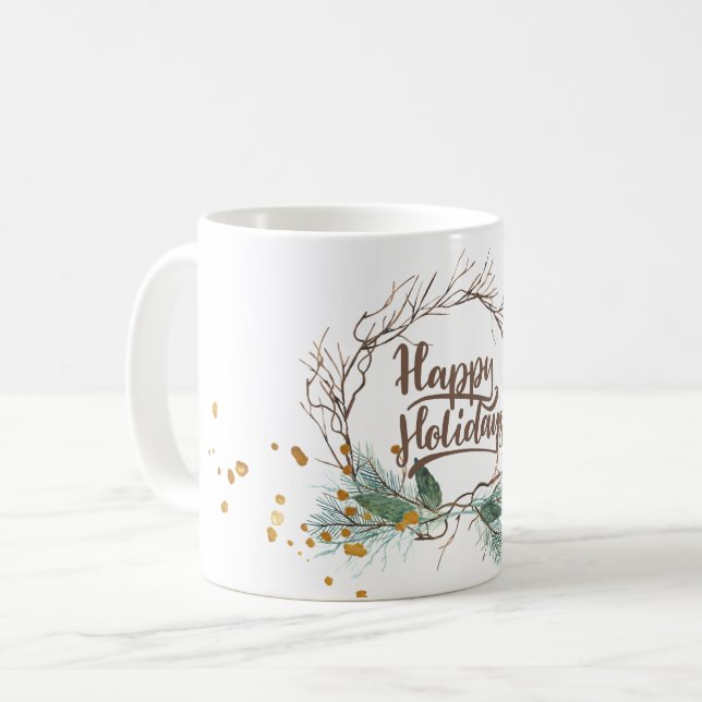 Moderne Kiefernwälder im Winter - Kiefernwälder Tasse (Vorderseite Links)