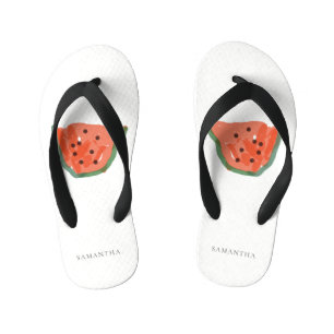 Moderne Kinder Handgezeichnete Wassermelone Frucht Kinderbadesandalen