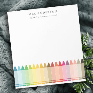 Moderne Kinder lehren farbenfroh Rainbow Crayon Co Notizblock