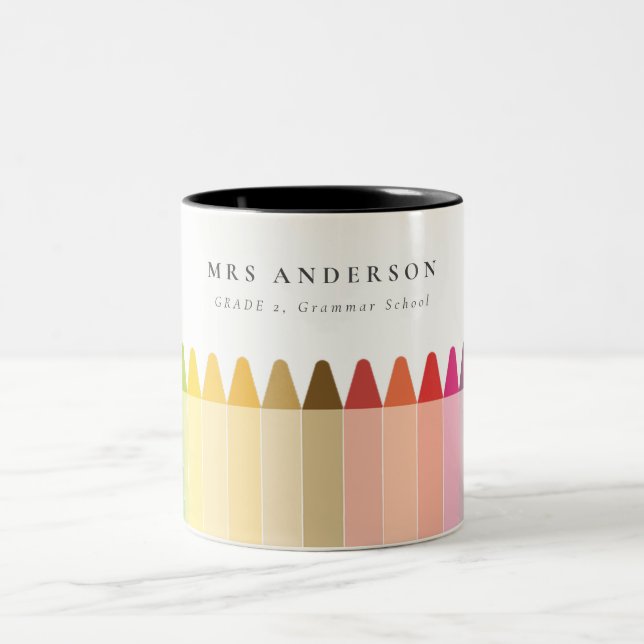 Moderne Kinder lehren farbenfroh Rainbow Crayon Co Zweifarbige Tasse (Mittel)