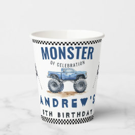 Moderne Kinder Monster Celebration Trucks Geburtst Pappbecher