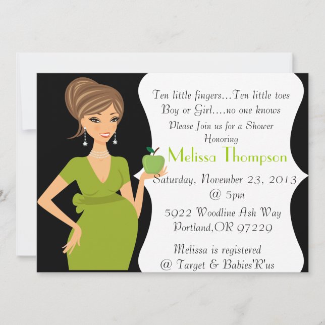 Moderne Kinderdusche Einladung (Vorderseite)