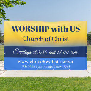 Moderne Kirchen-Sanctuary-Willkommensanzeige mit F Banner