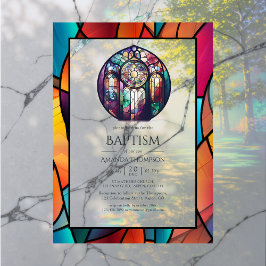 Moderne Kirchentaufe, Dedication oder Christening Acryleinladungen