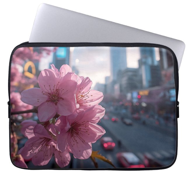 Moderne Kirschblüte 13' Laptopschutzhülle (Vorderseite)