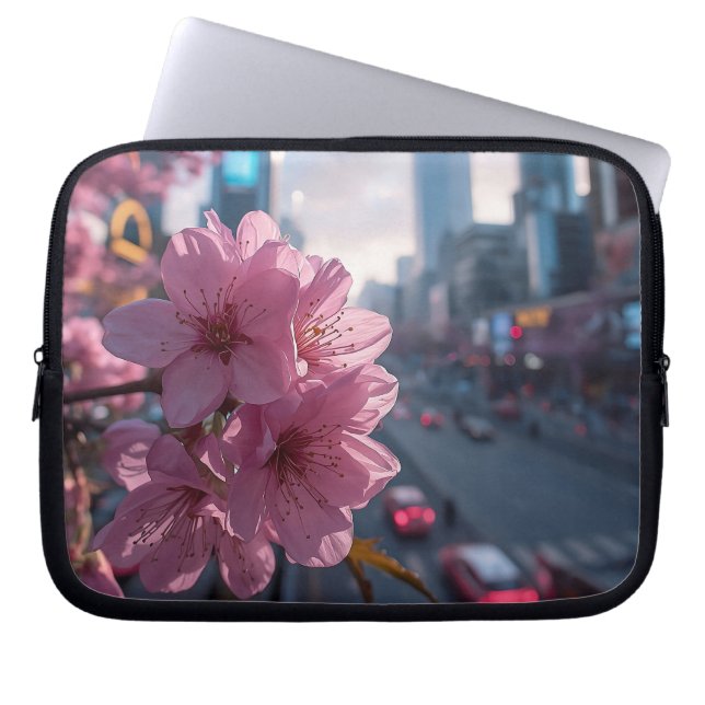 Moderne Kirschblüte 3m Laptopschutzhülle (Vorderseite)