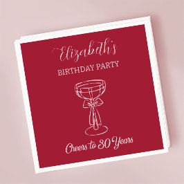 Moderne Kirsche heitert bis 30 Jahre Geburtstag Na Serviette